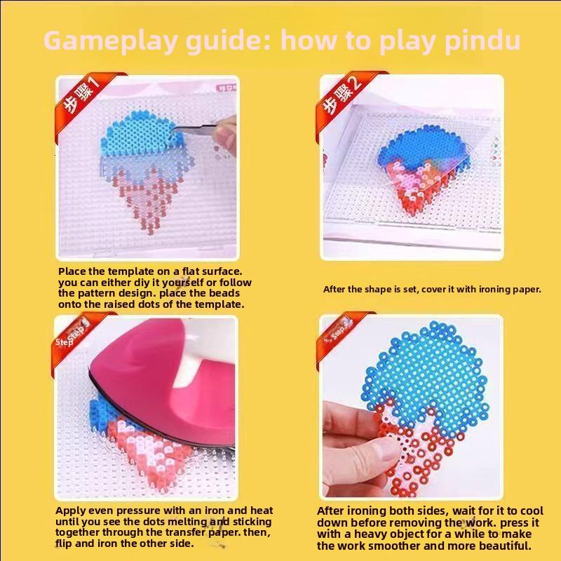 DIY bead craft kit for children, 3D bead supplementary beads, high-quality mard fusion beads