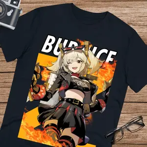 Burnice Zzz Zenless Zone Zero Fan Unisex Heavy Cotton T-Shirt - Soft, Durable Graphic Tee for Everyday Streetwear and Casual Comfort