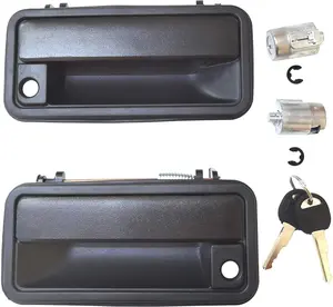 Metal Exterior Door Handles w/Lock Cylinders for  Chevy C C C HD K K K Tahoe Suburban GMC Yukon, Front Left & Right Replaces