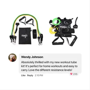 Maji Sports Full-Body Resistance Training Workout Tube Kit – Strength, Mobility & Flexibility in One Set