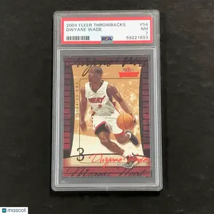 2004 Fleer Throwbacks #54 Dwyane Wade PSA 7 NM Heats
