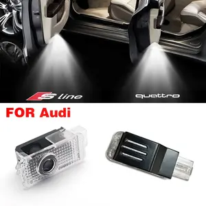 Audi Car LED Welcome Projection Light, Ultra HD Non-Fading, Fits A3/a4/a6/q3/q5/q7, Door Atmosphere Upgrade Accessory, LED Ambient Light