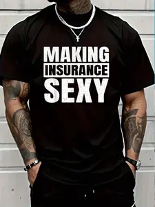 100% Cotton Funny Insurance Agent Art For Men Insurance Advisor T-Shirt Women's Men's Graphic Tee Crew Neck summer vacation Tops
