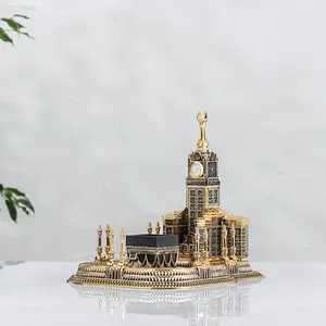 Grand Mosque Replica Table Clock - Decorative Clock with Elegant Design for Home or Office Use