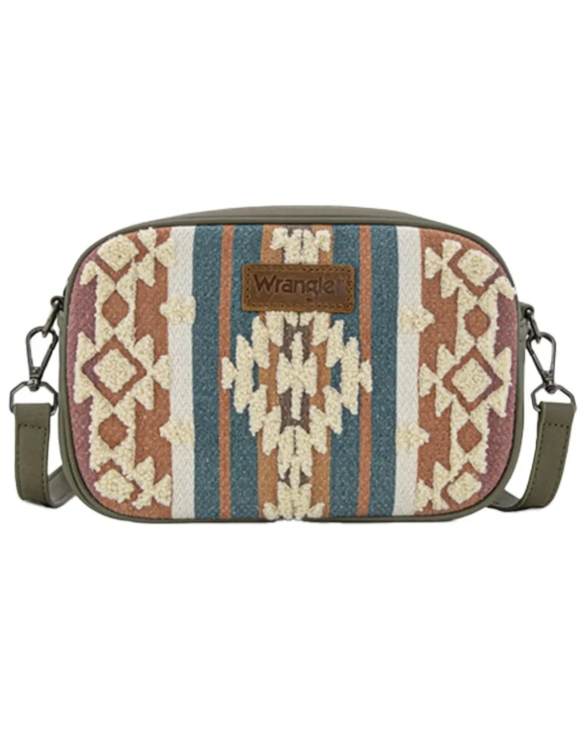 Wrangler Women's Women'S Sherpa Southwestern Print Canvas Crossbody Bag - Wg313-8365Gn
