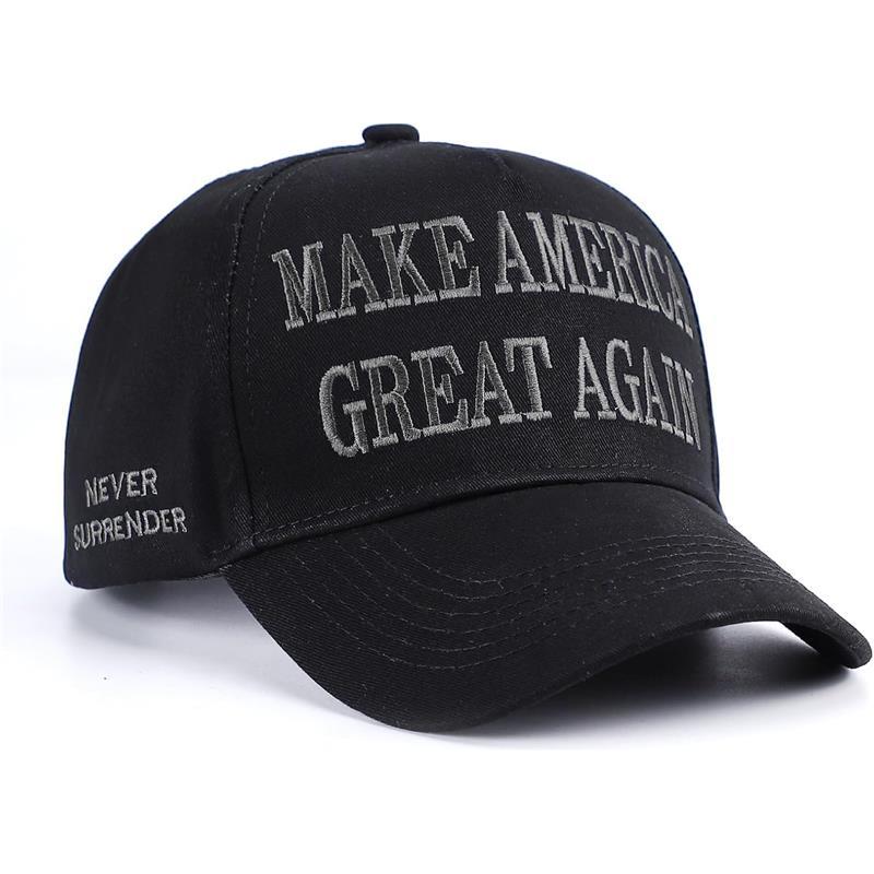 Trump 2024 45-47 Dark MAGA Trucker Hat Make America Great Again Slogan with USA Flag Adjustable Baseball Cap Mesh Snap