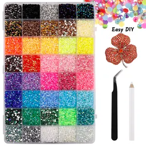 Multi-Color Nail Art Rhinestones Set, Large Capacity Resin Ab Drill DIY Kit, Fashion Jewelry Drills, Phone Decor, Nail Decoration Supplies (15/24/28/40 Colors)