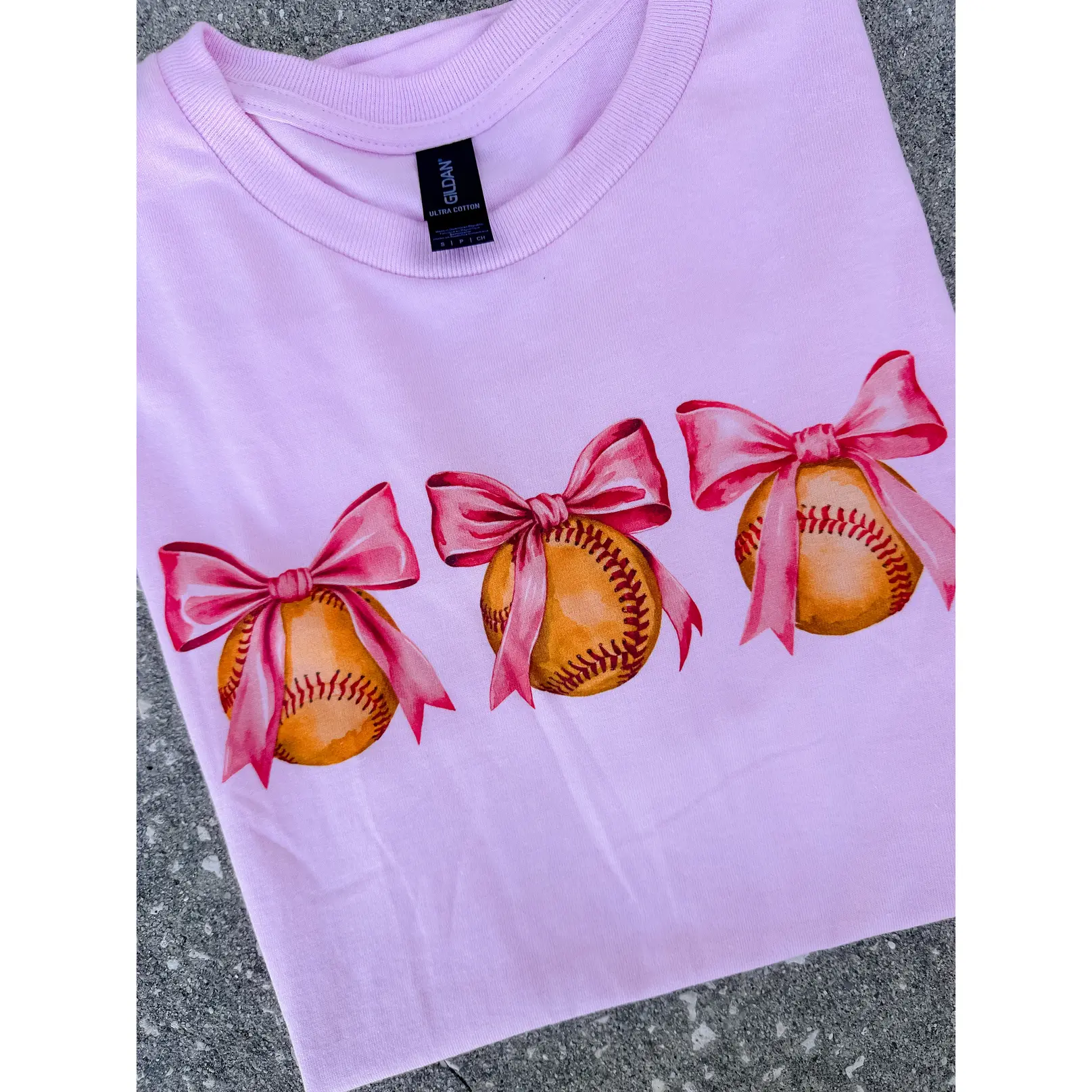 Softball Bows Graphic Top Softball Bows Graphic Top