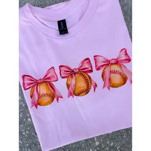 Softball Bows Graphic Top