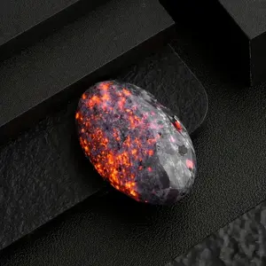 Boho Style Fire Opal Stone, 1 Count Creative Lifelike Flame Stone, Desktop Ornament for Home Office, Unique Gift