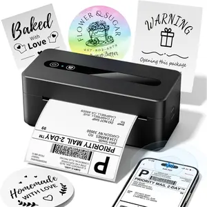 Bluetooth Thermal Label Printer Shipping Label Printer for Small Business Sticker Printer Compatible with Phone iOS Android Windows Mac