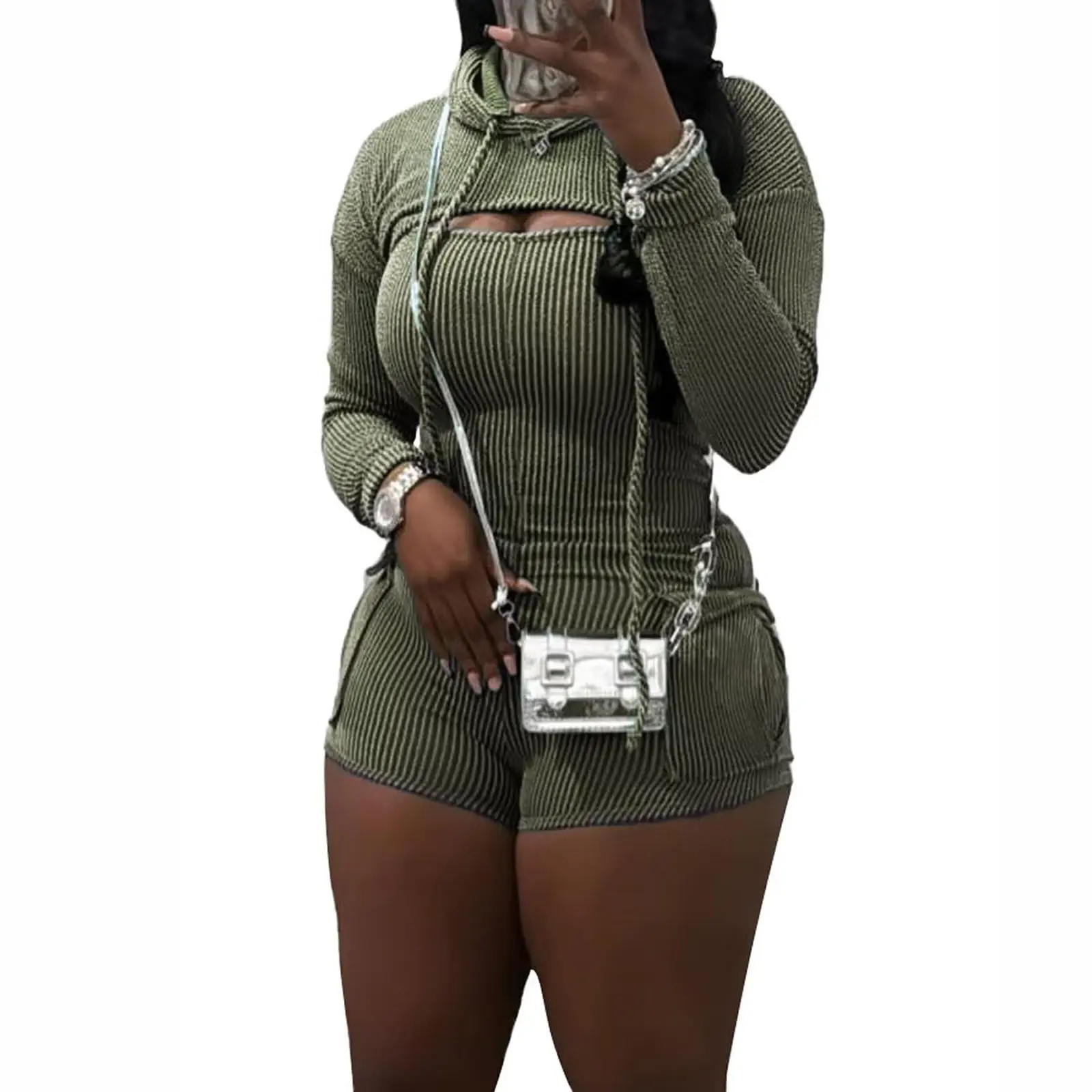 Acelyn Outfits Women Sexy Sleeveless Rompers Bodysuit Summer Fashion Knitted Textured Bodycon Cargo Short Jumpsuits Outfits Sporty Comfy Jumpsuit Summer Jean Romper