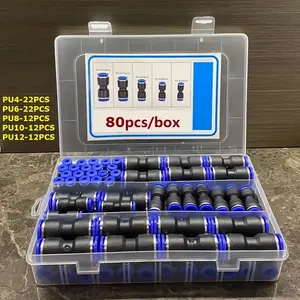 Air Hose Fittings Kit, Quick Connect Air Hose Fittings Kit, Universal Thread, Leak-resistant, Easy Installation, for 5/32 1/4 5/16 3/8 1/2 Inch Tube