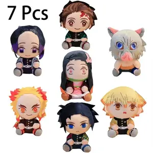 @20cm Hot Japan Demon Slayer Plush Dolls Lovely Anime Kimetsu No Yaiba Kamado Tanjirou Nezuko Zenitsu Kyoujurou Toys Kids Gifts