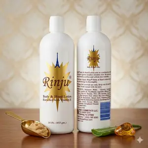 Rinju Body & Hand Lotion - Non-Greasy Formula for Women & Men - 16 Oz Enriched with Vitamin E - Ideal for Extremely Dry Skin - Skin Care Essentials