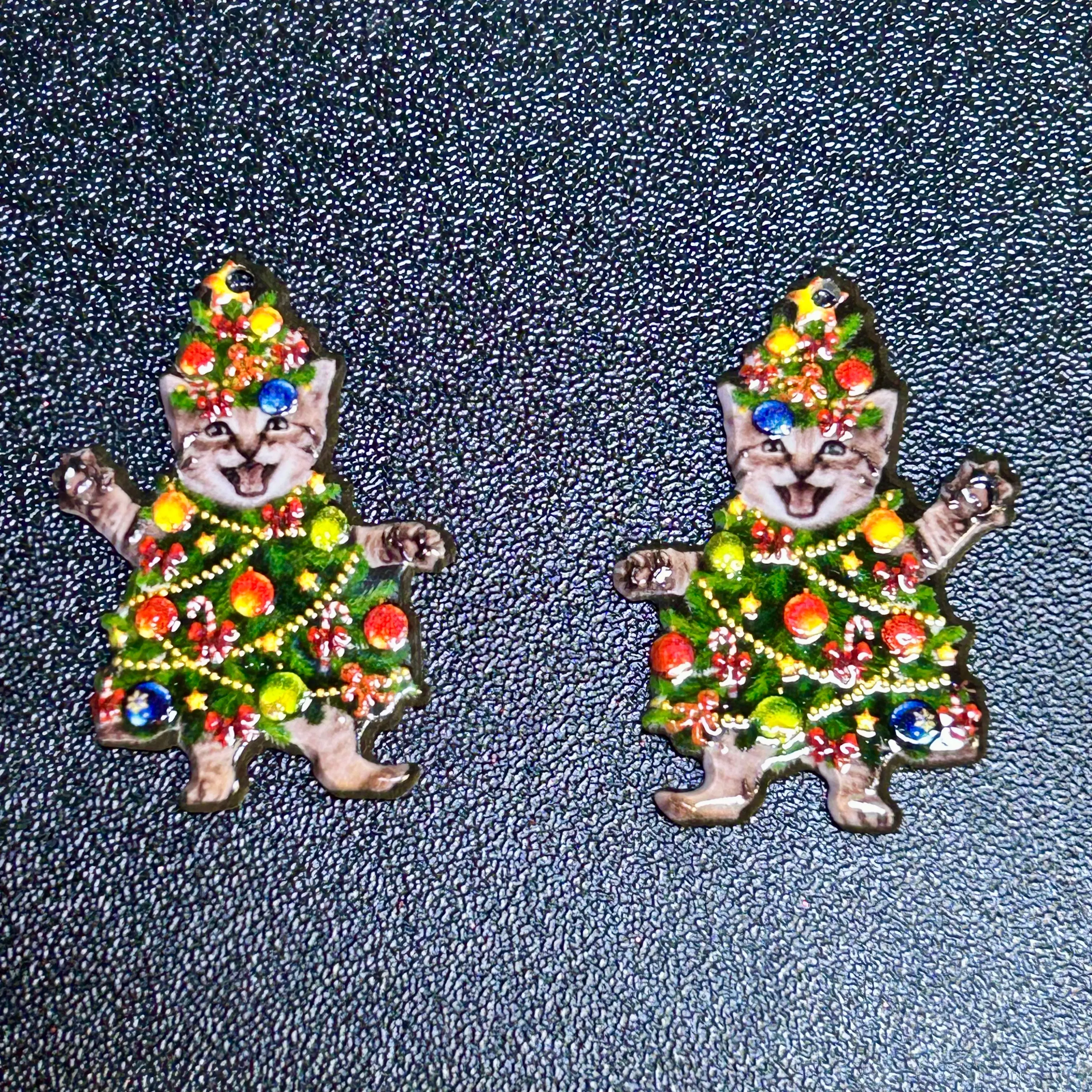 Crazy Christmas Earring Acrylic - Unique Design for Holiday Celebrations