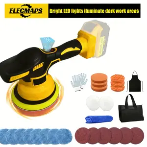 ELECMAPS Cordless Car Polisher for 20V Batteries (Tool Only, Battery Not Included); Polisher and Buffer; 6 Variable Speeds; Up to 6,800 RPM; Cordless Polisher for Car Detailing, Polishing, and Waxing