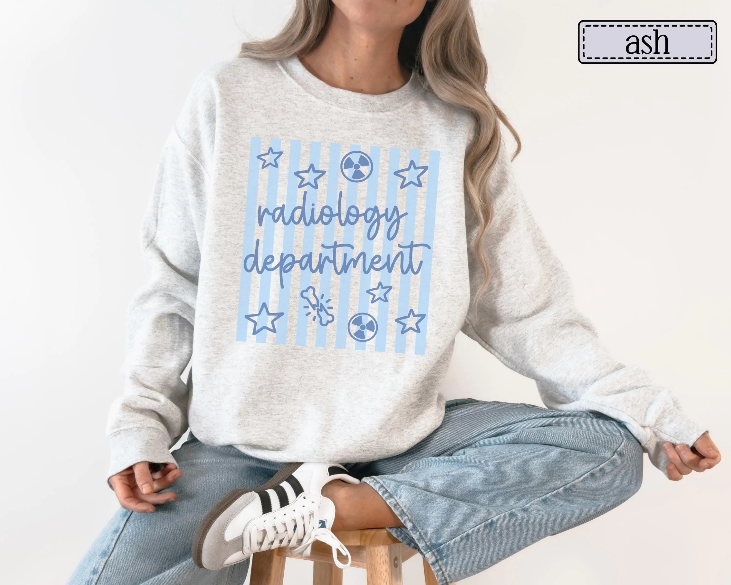 Radiology Department T-Shirt & Sweatshirt - RAD Tech Sweater • Cute Radiology Gifts • Striped Xray Tech Gift • CT MRI Tech Pullover • X-ray Crew