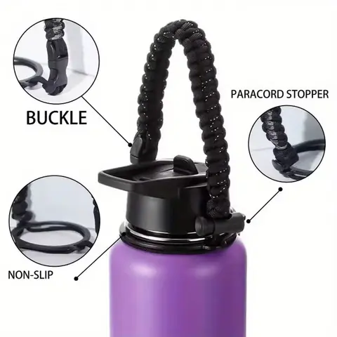 Water Bottle Carrier Handle, Drink Carrier with Handle, Water Bottle Holder, Durable Water Bottle Hanging Basket for Outdoor Activities and Travel, Supports Up to 64oz, Ideal for Hiking & Camping