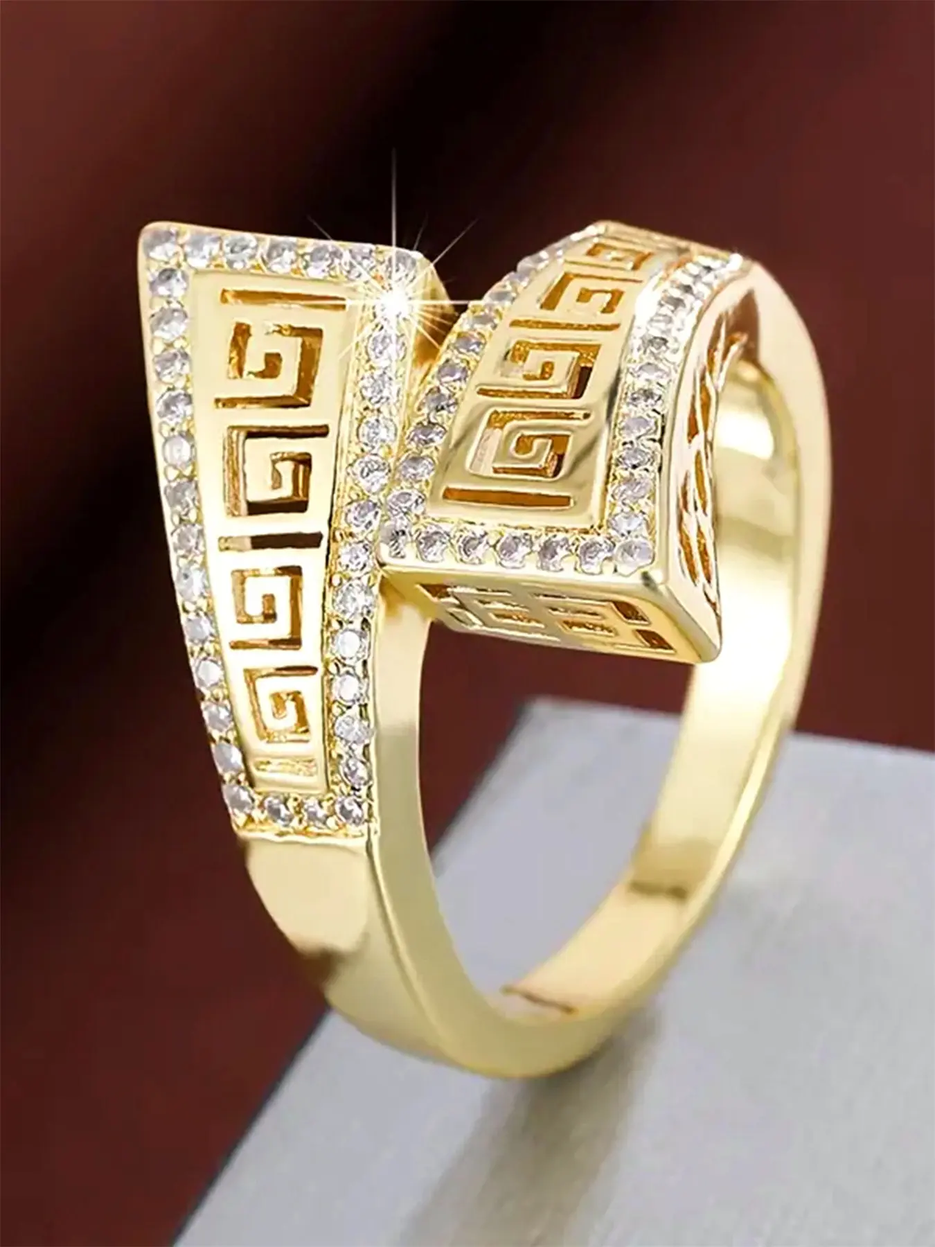 1 PC Fashion Cubic Zirconia Ring For Women Fashion Promise Ring Engagement Rings For Wedding Engagement Anniversary Party Jewelry Valentine's Day Gift