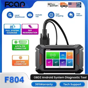 FCAR F804 Heavy Duty Truck Scanner with DPF Regen Full System Scan Tool Code Reader Fit for Caterpillar,Volvo Obd Ii Construction Machinery John Deere