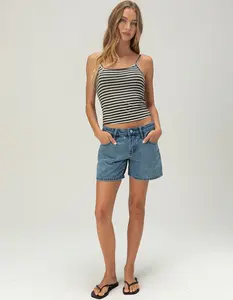 RSQ Womens Mid Rise Midi Shorts