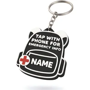 VertexTap Kids Safety NFC Keychain – Smart Medical ID & Emergency Contact Tag – Instant Tap-to-Call Tech – Waterproof & Durable for School & Travel