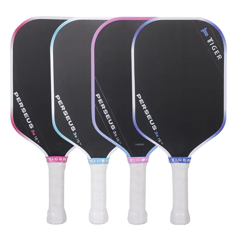 Tiger Pro Carbon Fiber 16mm Pickleball Paddle - Ben Johns Preuse 3S Adult Racket with PP Honeycomb Core, Gen3 Carbon Friction Surface, Foam Edge Design for Enhanced Performance, Optimal Control and Spin, Blue, Ideal Gift for Holidays & Special Occasions