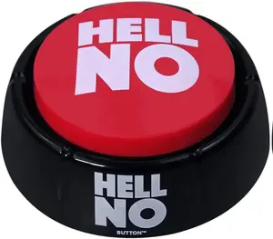 Hell No Button - 10 Funny Hell No Sound Button Sayings - Hilarious Talking Toy to Just Say No - Stress Reliever