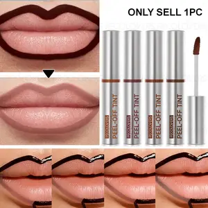 1PC Matte Peel-off Lip Glaze - Creamy Texture, Non-stick, Mild Formula, Not Easy To Fade, Suitable for Spring and Summer, Long-lasting Color, Elegant and Fashionable Makeup