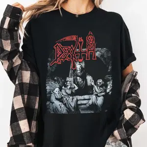 [SALE UP TO 30%] DEATH Band Black T-shirt Unisex Tee All Sizes S-5XL, Unisex Shirt Made Using 100% US Cotton, Design & Printed In The USA