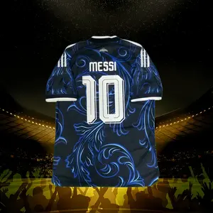 2026 Away  Blue Short-Sleeve Messi #10 Soccer Jersey