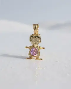 Dije de 14k Celebrando llegada de una Niña