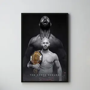 Jiri Prochazka Poster, Czech Samurai, UFC Fighter Wall Print, Light Heavyweight Champion, Home Gym Decor, Sports Poster