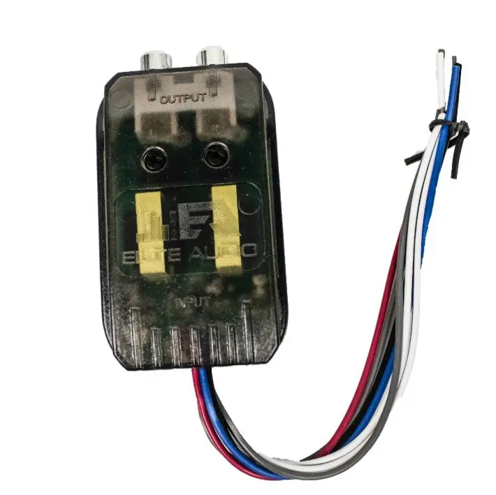 EA-LOC1 2-Channel Line Output Converter - Upgrade Speaker to RCA Convert Device with Remote Turn-On, Adjustable Level, Compact Clean Signal, RCA Output for Factory Radio, Aftermarket Amplifiers, Quick Amplifier Hookup, Speaker→Rca Convert