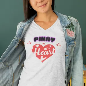 Pinay At Heart Hoodie and T-Shirt for Men and Women - Casual Style with Long/Short Sleeves, Athletic Cotton Fabric - Menswear funny graphic