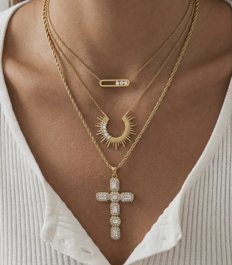 The Eternal Glow Collection 18K Gold Non-Tarnish CZ Necklace