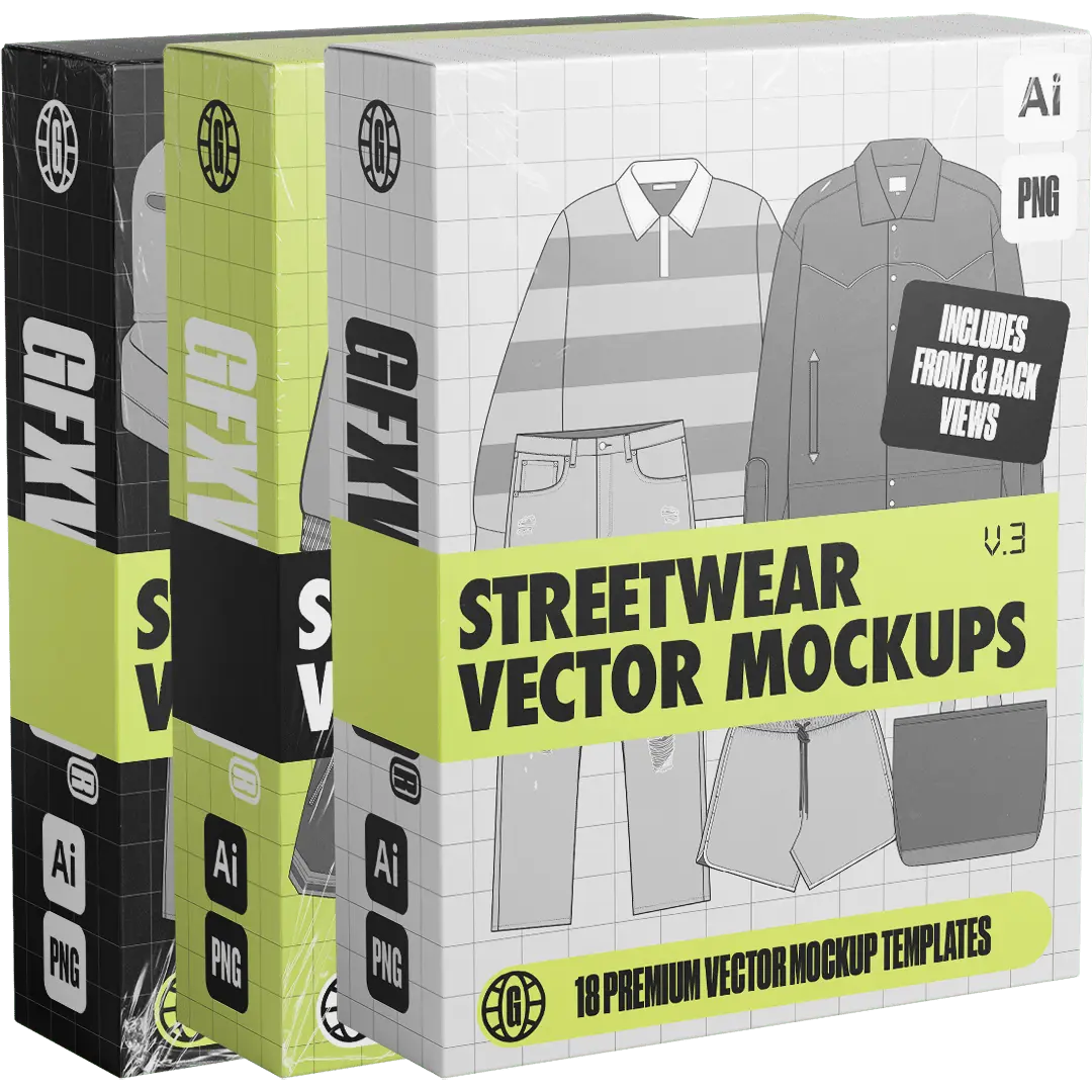 Streetwear Vector Mockups Bundle
