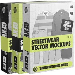 Streetwear Vector Mockups Bundle