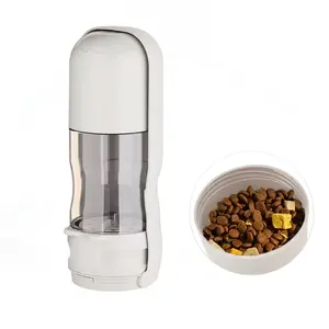 Portable Dog Water Bottle & Food Container – Foldable 2-in-1 Travel Bowl, Leakproof Design for Outdoor Walking, Hiking & Training