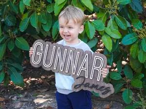 Nursery Name Sign, Large Custom Wood Name Sign, Girl Name Sign, Above Crib Sign, Layered Baby Name Sign, Boy Name Sign, Personalized Sign