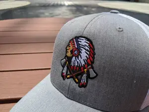 Grey & White Atlanta Indian Head Hat