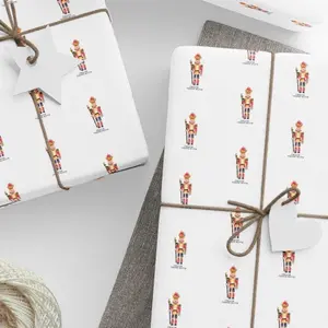 Nutcracker Crack These Nuts Christmas Wrapping Paper - High-Quality Fine-Art Paper, Glossy Finish
