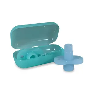 Baby Food Pouch Topper Plus Travel Case - Baby Led Weaning - 100% Silicone, Dishwasher-Friendly and Mess-Free Feeding  Babies 6 Months+, Universal  - Aqua Blue, 2 Packs