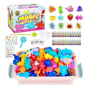 【The best Valentines gift】 TIMETOME Magic Water Elf Toy Kit,Aqua Fairy Water Gel kit with 20 Magic Gel&10 Molds-Easter Craft, Water Pets, Birthday Gifts