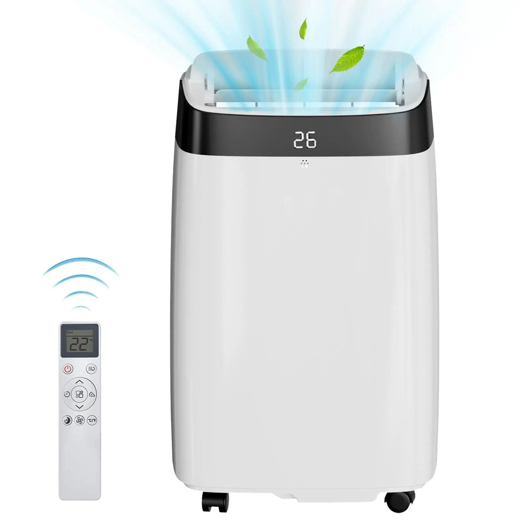 6300 BTU (10,000 BTU ASHRAE) Portable Air Conditioner with Remote & Window Kit, Cools Space up to 450 Sq Ft