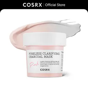 [COSRX Official] Poreless Clarifying Charcoal Mask Pink (100g) | COLOR-CHANGING CHARCOAL MASK  PURIFIES PORES glowing face, PORE REMOVAL