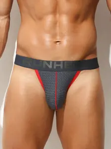 Men's Narrow Waist Triangle Sports Thong Panties, Sports Fitness Underwear, Back T-Shape Hip Lifting Design, Sporty Fitness Home Wear, Versatile Gym Style, Workout Gym Underwear, Training Underwear
