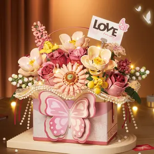 Fruit Flowers Building Sets for Adults, 997 Pcs Artificial Flowers Botanical Collection Blocks Kit, Dried Flower Centerpiece,Wall Décor, Home Décor,Mother's Day Birthday Gifts for Adults Kids 14+ Decor Decorative Plants Ornaments