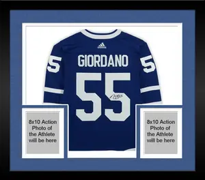Framed Mark Giordano Toronto Maple Leafs Autographed Blue Adidas Authentic Jersey - Fanatics Authentic Certified